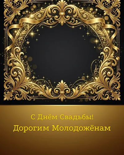открытка для молодожёнов — с милыми мультяшными персонажами
